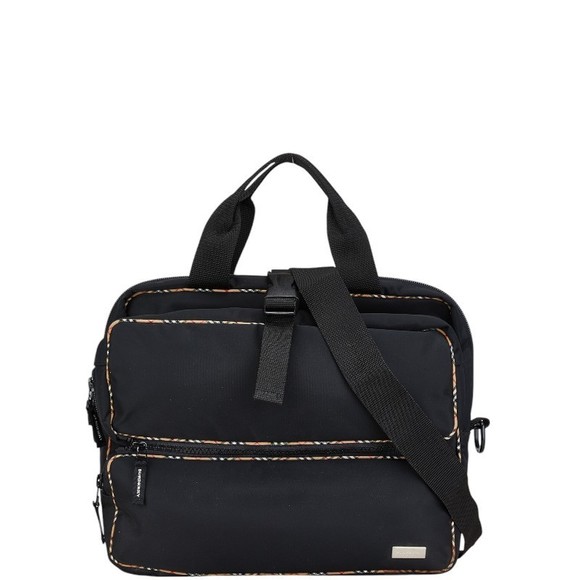 Burberry Nova Check Shoulder Bag Black Nylon - Picture 1 of 9